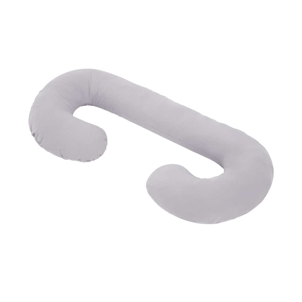 Coussin de grossesse en C – coton bio gris