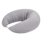 Coussin de grossesse et d’allaitement en C – coton bio gris