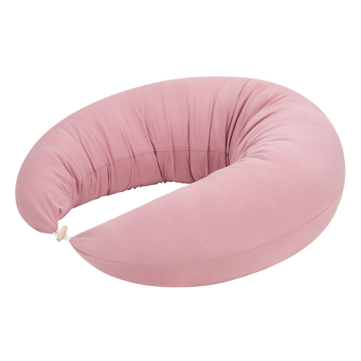 Coussin de grossesse et d’allaitement en C – coton bio rose
