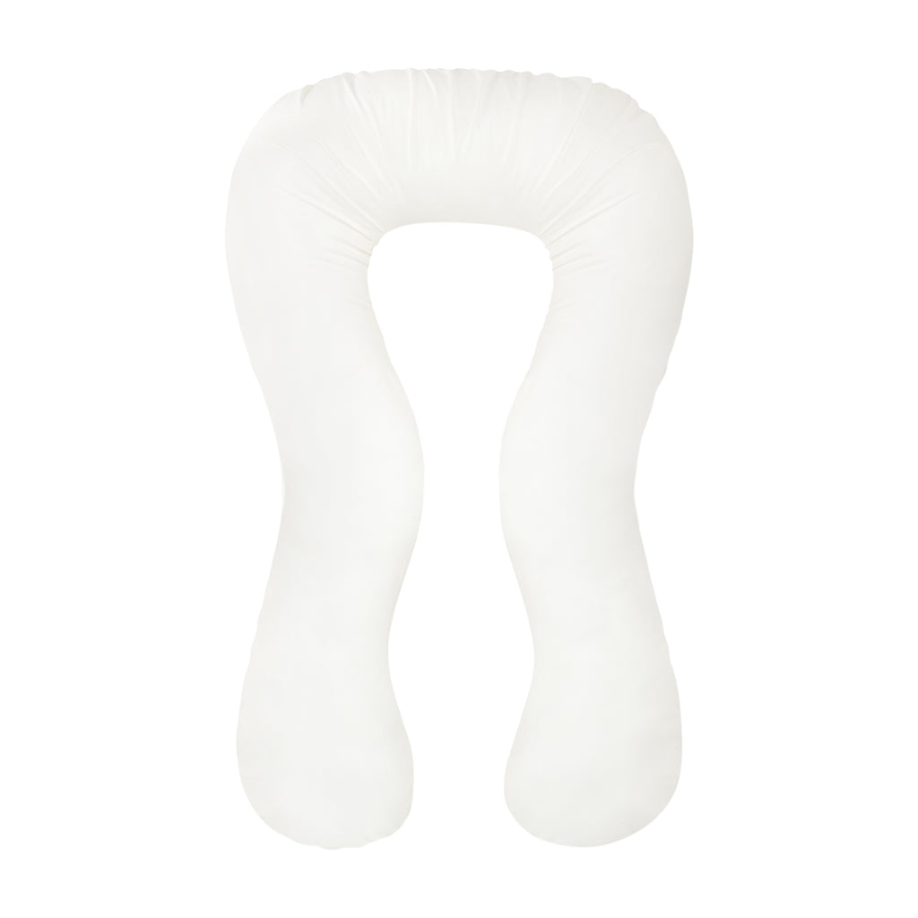Coussin de grossesse et d’allaitement en U – coton bio beige