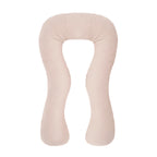 Coussin de grossesse et d’allaitement en U – coton bio beige foncé