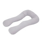 Coussin de grossesse et d’allaitement en U – coton bio gris