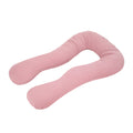 Coussin de grossesse et d’allaitement en U – coton bio rose