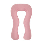 Coussin de grossesse et d’allaitement en U – coton bio rose